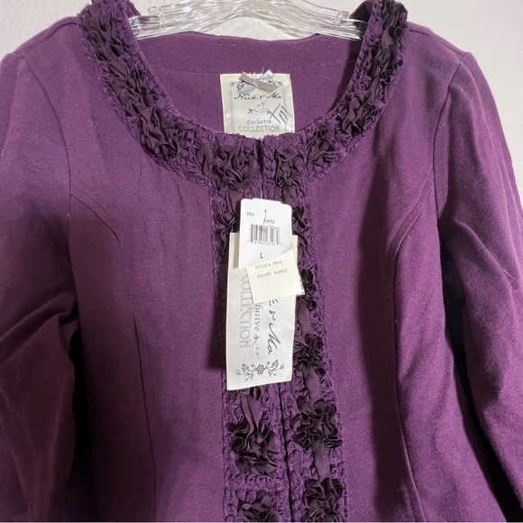 Nick & Mo Exclusive Collection Purple Long Sleeve Top Size L - Picture 4 of 7